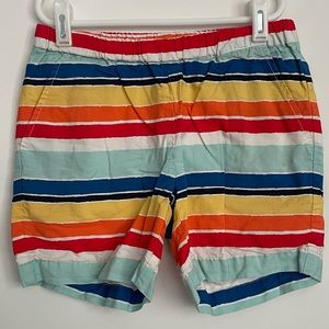 Rainbow stipe kids shorts.